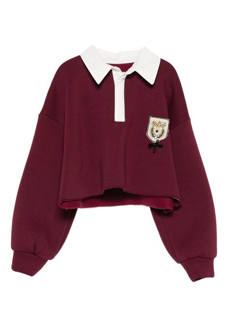 Felpa modello polo Lù-Lù BY MISS GRANT | LL3836BORDEAUX